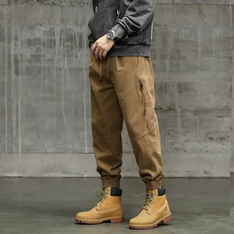 休闲潮流束脚裤子男款时尚宽松裤子男款休闲裤户外工装裤潮流男装商品大图