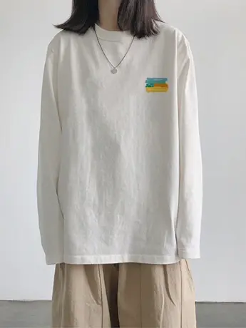 2023早秋新款女装长袖t恤冬季洋气显瘦中长款遮肉内搭打底衫上衣商品大图