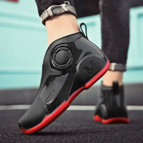 雨鞋男款夏季工地工作户外防水防滑耐磨外卖专用钓鱼厚底水鞋春秋商品大图