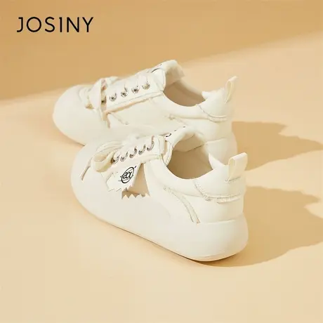 Josiny/卓诗尼面包鞋女小白鞋2024新款春季厚底女鞋小众原创板鞋商品大图