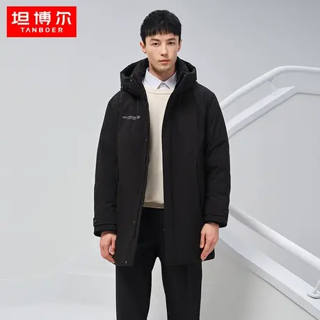 【商场同款】坦博尔男士中长款羽绒服休闲商务夹克外套厚TA331657图片