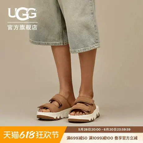 UGG夏季新款男女同款时尚厚底露趾可调节束带休闲凉拖鞋 1167497商品大图