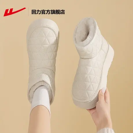 回力官方旗舰店雪地靴女款2024新款冬季靴子加绒加厚防水棉鞋子女商品大图