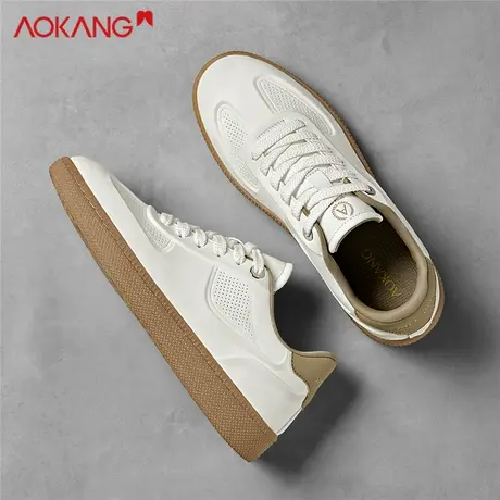 奥康德训小白鞋男2025新款秋季透气休闲男士运动百搭时尚阿甘板鞋商品大图