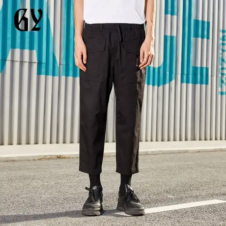 雅戈尔奥莱 GY男装夏季高支棉锥形裤男士潮流时尚休闲裤商品大图