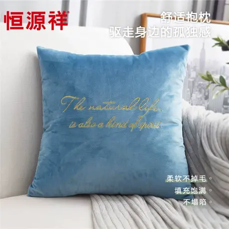 恒源祥抱枕沙发客厅靠垫靠背枕头45*抱枕套简约轻奢床头靠枕车用图片