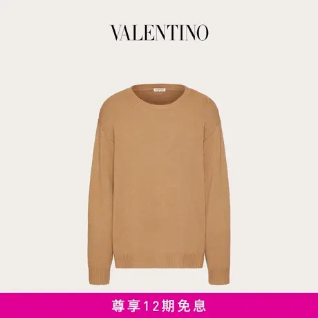【24期免息】华伦天奴VALENTINO男士铆钉装饰圆领羊绒衫商品大图
