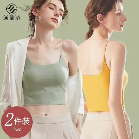美背内衣女春夏薄款吊带背心内搭带胸垫文胸一体裹胸抹胸外穿上衣商品大图