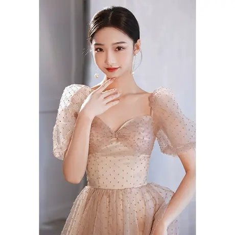 轻奢年会艺考主持晚礼服女气质高档2023新款仙气梦幻森系在逃公主图片