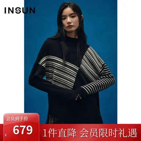 恩裳COVER冬季2022时尚自然流苏小众时髦保暖牦牛绒毛织衫女图片