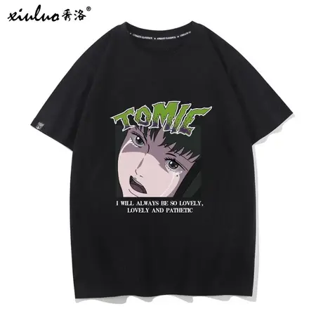 秀洛富江衣服伊藤润二t恤男女短袖任嘉伦联名宽松纯棉情侣装商品大图