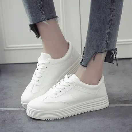 小白鞋女鞋2021春季百搭韩版爆款白鞋学生2020新款帆布休闲板鞋子图片