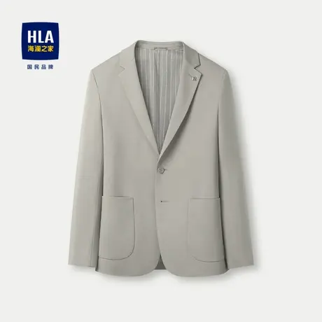 HLA/海澜之家轻旅系列休闲西服男24春夏新款卡其色修身西装外套男图片