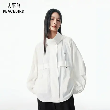 【商场同款】太平鸟女装落肩廓形流行短外套2025年新款A3BBF3P04图片