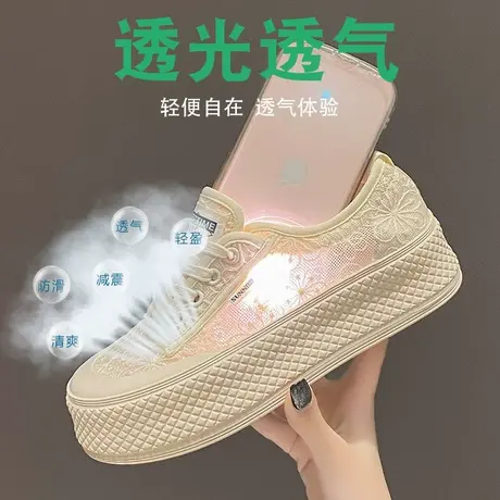 渔夫鞋女夏2025新款一脚蹬懒人单鞋女士巨好看不累脚绝美帆布鞋商品大图