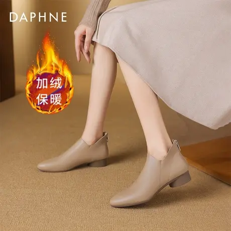 达芙妮气质高跟鞋女2025新款爆款单鞋女春秋冬季中年法式小踝靴图片
