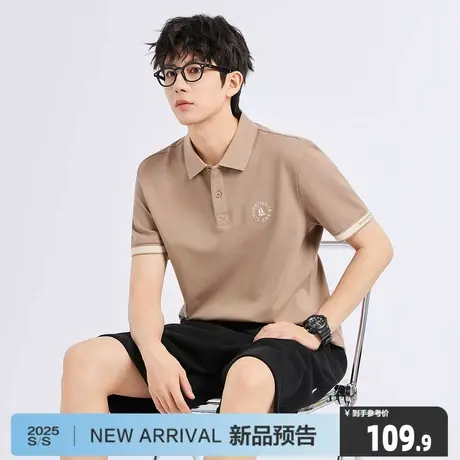 唐狮2025夏季新款男短袖Polo衫纯色宽松翻领上衣休闲运动T恤6.20图片