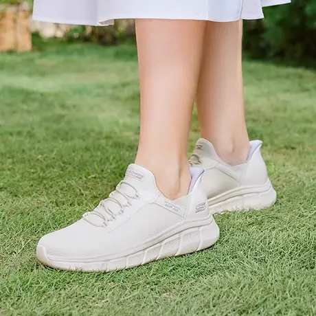 闪穿鞋Skechers斯凯奇slip ins女鞋一脚蹬易穿缓震网面透气健步鞋图片