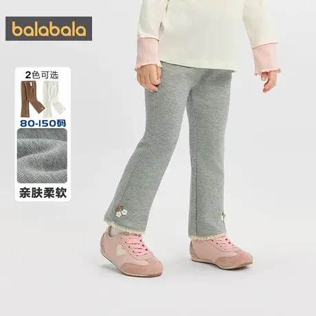 巴拉巴拉女童裤子宝宝喇叭裤秋装2025新款童装儿童复古休闲长裤潮商品大图