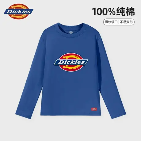 Dickies童装男童长袖t恤男孩秋季纯棉体恤儿童春秋款休闲打底衫A商品大图
