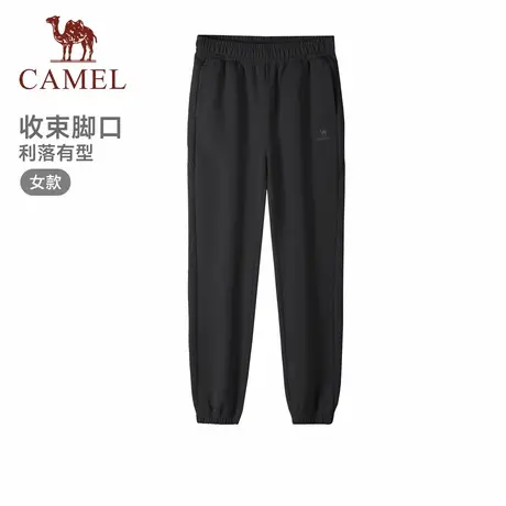 骆驼瑜伽裤女款2025秋冬季时尚保暖棉感运动卫裤束脚加绒针织长裤商品大图