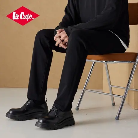 Lee Cooper黑色牛仔裤男2025秋季新款高端通勤弹力休闲直筒长裤子图片