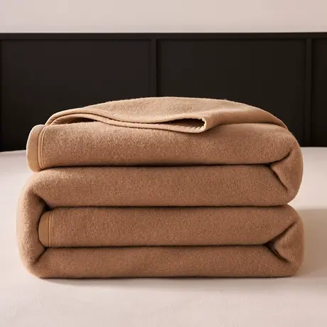 恒源祥宾馆纯羊毛毛酒店柔软保暖毯午休毯单人双人四季通用休闲毯商品大图