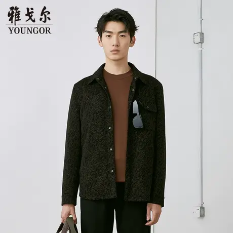 雅戈尔奥莱 商场同款男士单夹克秋冬新款官方商务休闲夹克外套男商品大图