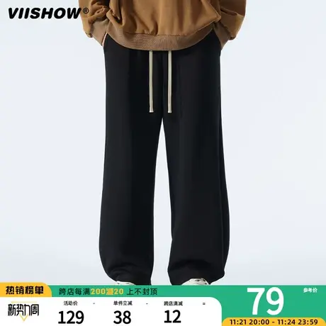 VIISHOW裤子男款春秋宽松阔腿男裤运动秋季香蕉裤男工装休闲长裤图片