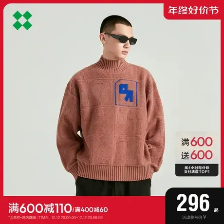 SEMIRPLUS森马潮牌羊毛高领毛衣男女百搭秋冬新款加厚套头毛衫图片