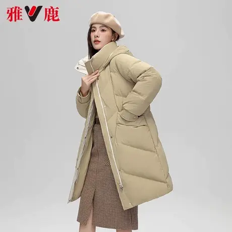 【直播专享】雅鹿官方旗舰店羽绒服女2024新款中长款加厚保暖外套商品大图