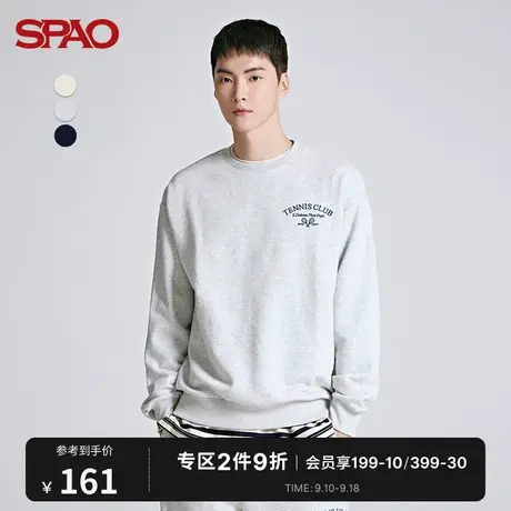 SPAO情侣款卫衣秋冬NCT成灿同款字母印花圆领休闲SPMWC49C03商品大图