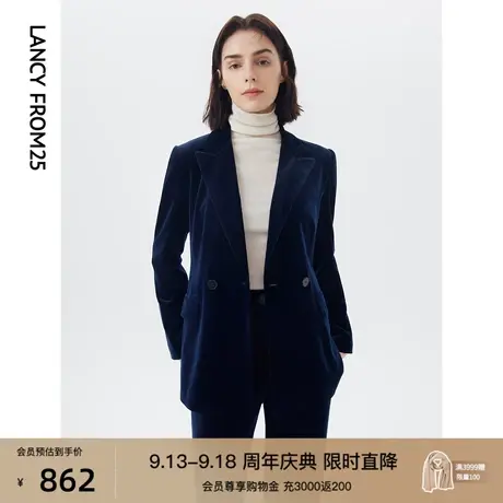 朗姿气质时尚轻商务西服外套高级感小众秋季新款通勤职业女士西装商品大图