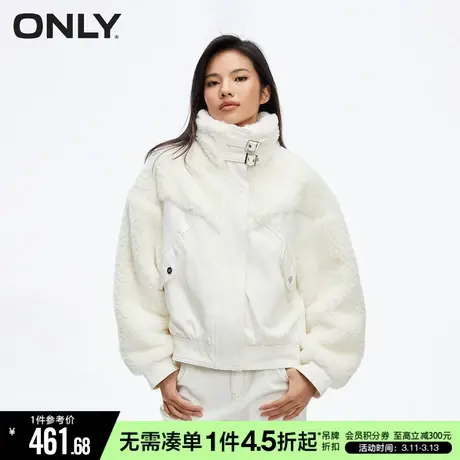 ONLY冬季百搭减龄时尚宽松拼接牛仔短外套女|12340B007商品大图