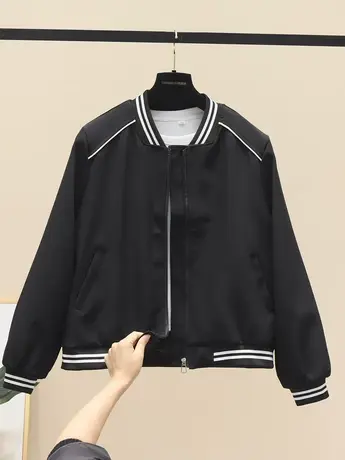 春秋韩版短款棒球服女2023新款宽松甜酷炸街学生宽松夹克衫外套潮商品大图