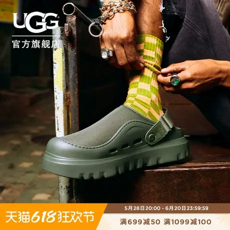 UGG夏季新款男女同款时尚舒适轻便纯色厚底魔术贴休闲凉鞋1166912图片