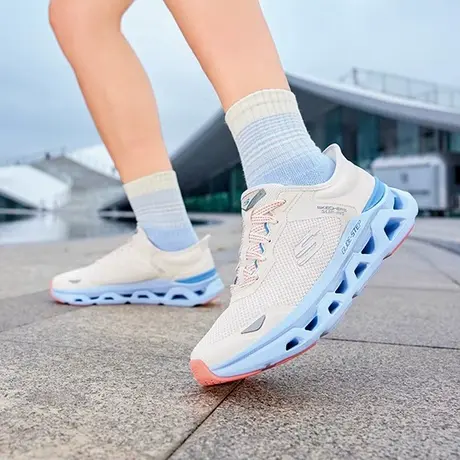 闪穿鞋Skechers斯凯奇夏女鞋跑步鞋厚底网面透气休闲运动鞋健步鞋商品大图