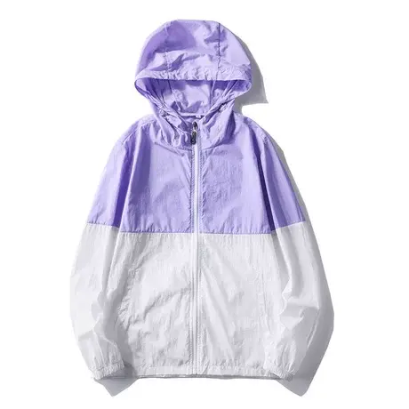 防晒衣男款冰丝夏季薄款户外钓鱼夹克外套潮牌撞色拼接连帽冲锋衣商品大图