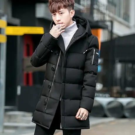 棉衣男士外套2023冬季中长款加厚羽绒棉服韩版潮流帅气冬装棉袄图片