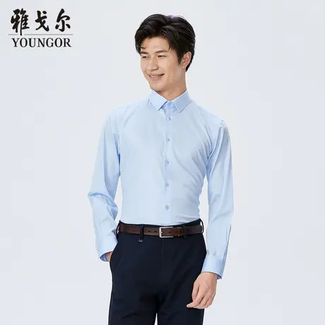 雅戈尔奥莱 商场同款男士长袖衬衫秋季新款官方商务休闲衬衫商品大图