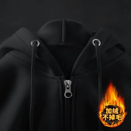 拉链外套女加绒加厚秋冬女装上衣冬季2023年新款冬装开衫卫衣冬款商品大图