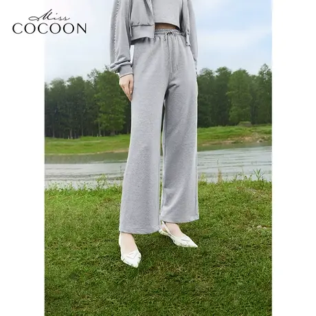 MISSCOCOON时尚裤子2023秋装新款女百搭阔腿长款休闲裤图片