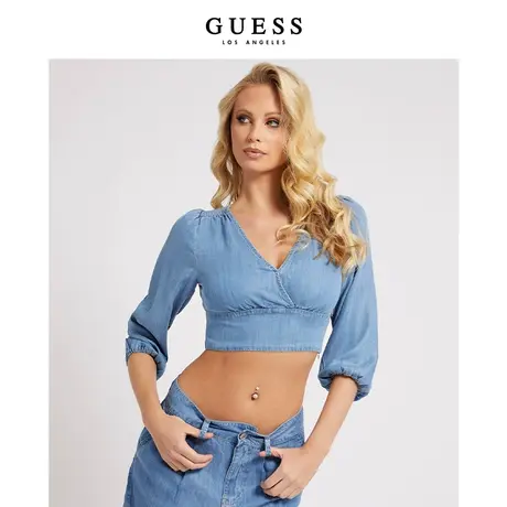GUESS女士夏季千禧个性显瘦修身潮流甜辣性感衬衫商品大图