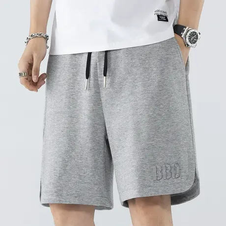 夏季薄款5分裤男款运动休闲短裤男士外穿大裤衩潮牌裤头五分中裤商品大图