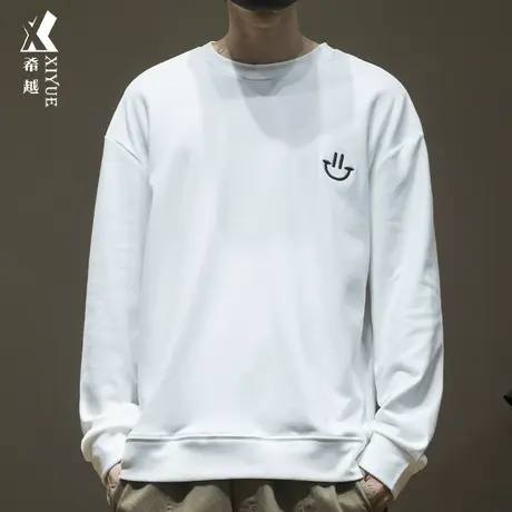 阳离子防静电德绒长袖T恤男2023冬季新款宽松大码男士打底衫卫衣图片