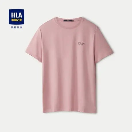 HLA/海澜之家圆领短袖T恤春夏棉盖丝清爽透气小标点缀短T男商品大图
