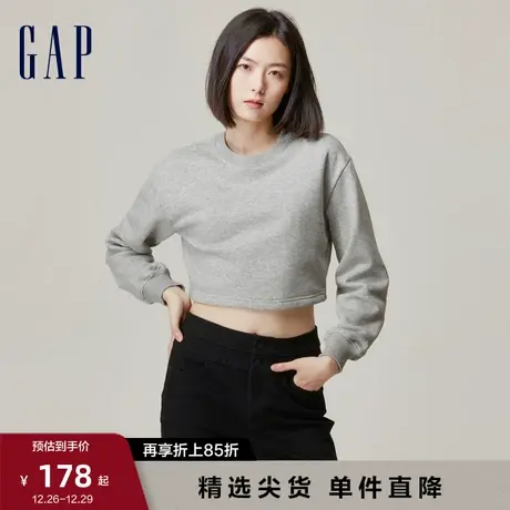 Gap女装秋季美式复古短款宽松运动卫衣潮流时尚休闲上衣729760商品大图