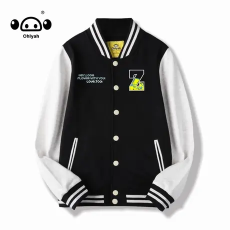 美式潮牌棒球服女秋季情侣bf风夹克女青年宽松闺蜜学生字母外套潮商品大图