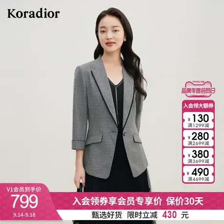 珂莱蒂尔2023秋冬新款西装外套女级感通勤职业女装小西服职业装图片