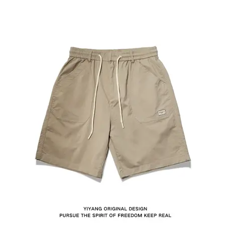 四色入棉质男士绣标短裤直筒休闲夏季五分裤高品质夏天休闲裤子潮商品大图